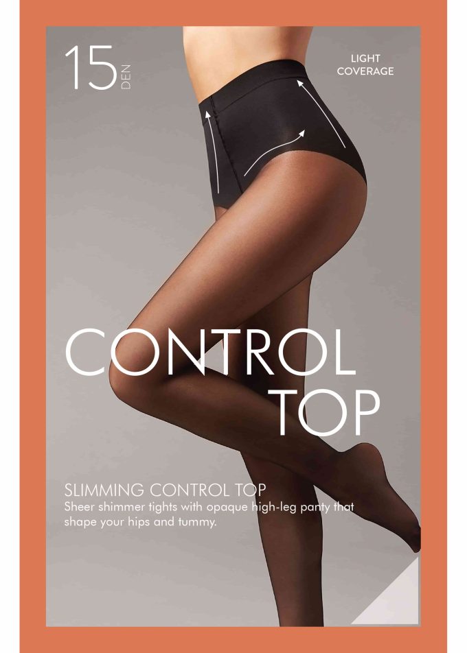 15 Denier Control Top Tights