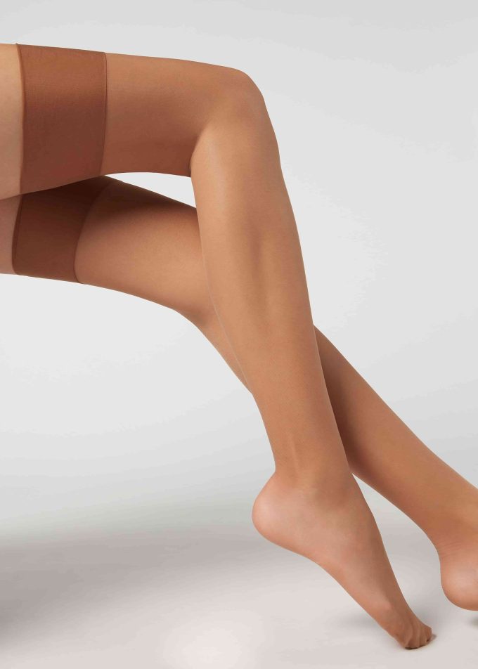 20 Denier Sheer Garter Belt Effect Socks