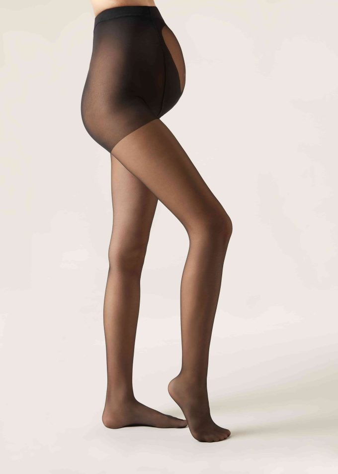 20 Denier Sheer Maternity Tights with Velour Heart