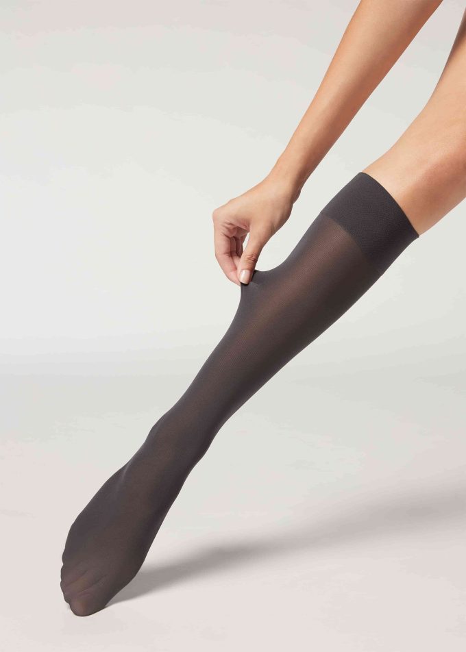 30 Denier Semi Opaque Microfibre Knee-Highs Socks