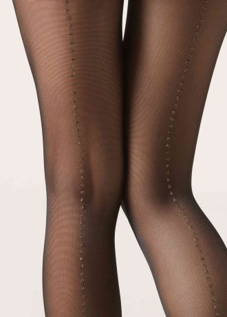30 Denier Sheer Tights with Glitter Back Seam