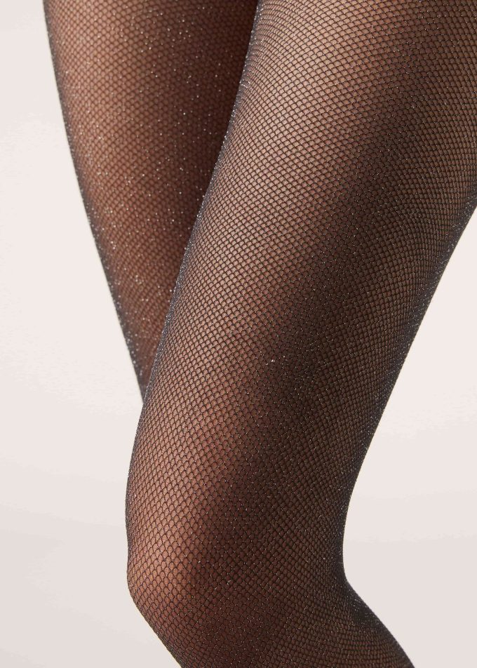 50 Denier Micronet Tights with Glitter