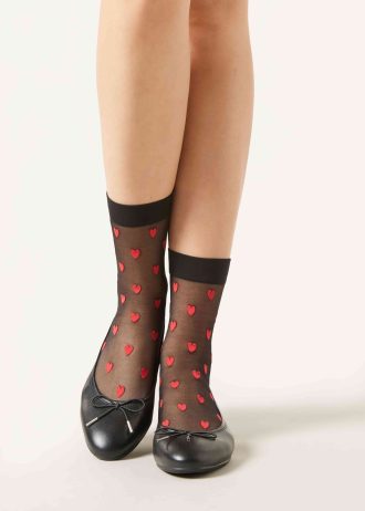 All-Over Heart Pattern Socks