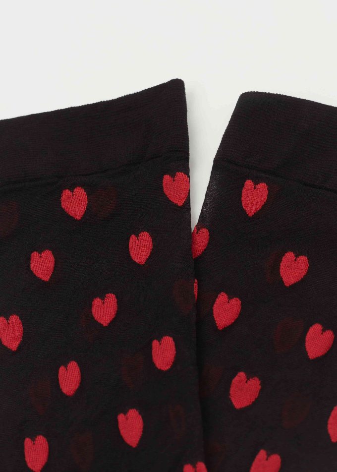 All-Over Heart Pattern Socks