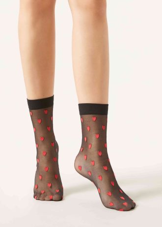 All-Over Heart Pattern Socks