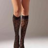 Animal Print Pattern Sheer Knee-High Socks
