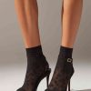 Animal Print Sheer Short Socks