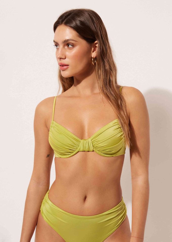 Balconette Bikini Top Shiny Satin