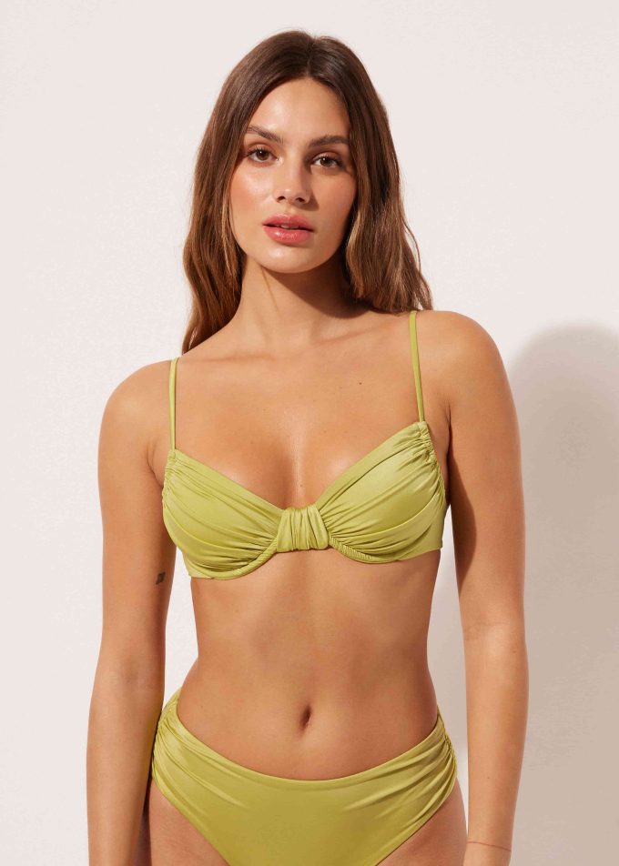 Balconette Bikini Top Shiny Satin
