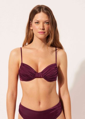 Balconette Bikini Top Shiny Satin