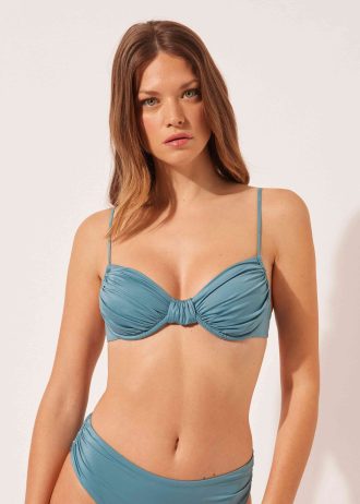 Balconette Bikini Top Shiny Satin