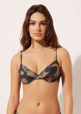 Balconette Bikini Top Sparkling Camouflage