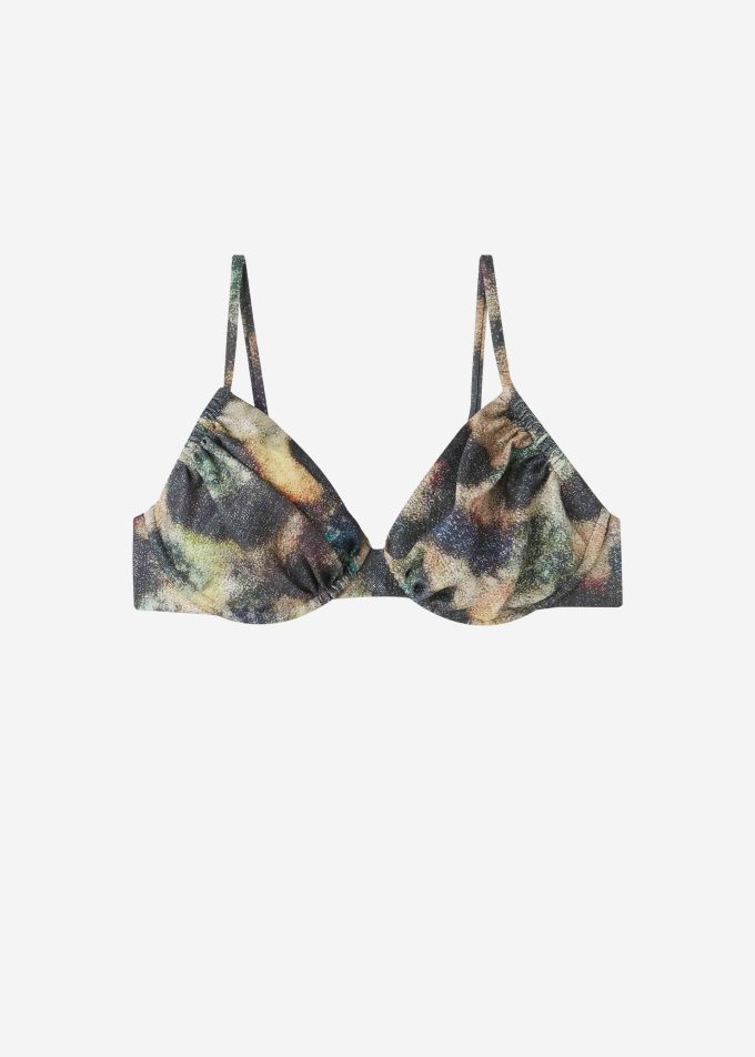 Balconette Bikini Top Sparkling Camouflage