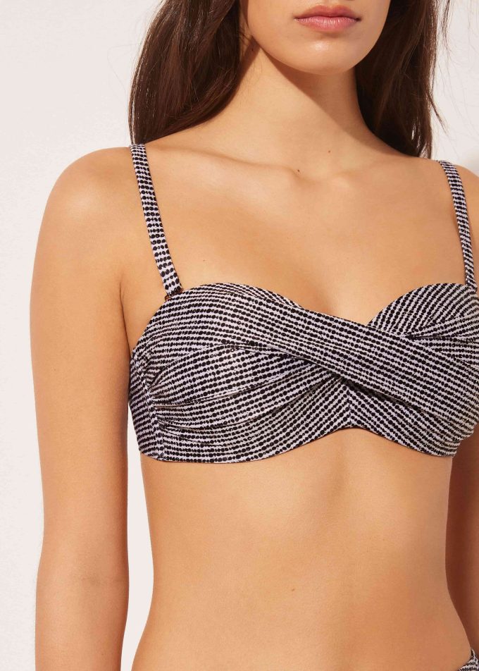 Bandeau Bikini Top Black Dots Bandeau Bikini Top Black Dots