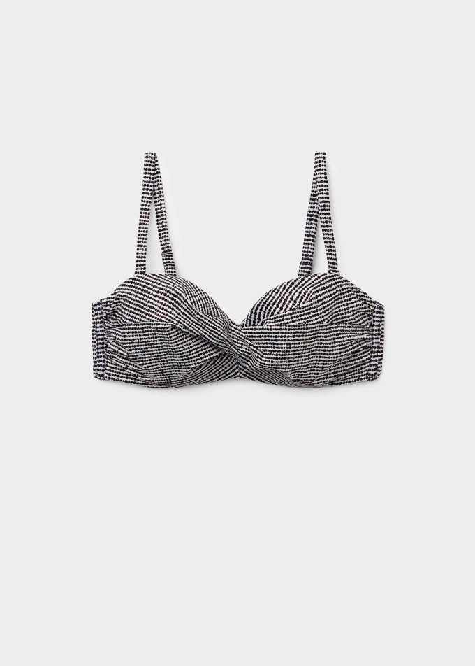 Bandeau Bikini Top Black Dots Bandeau Bikini Top Black Dots