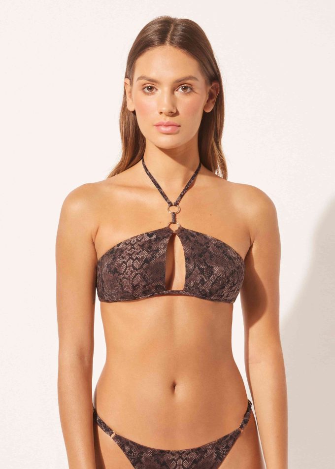 Brassiere Bikini Top Brown Snake Brassiere Bikini Top Brown Snake