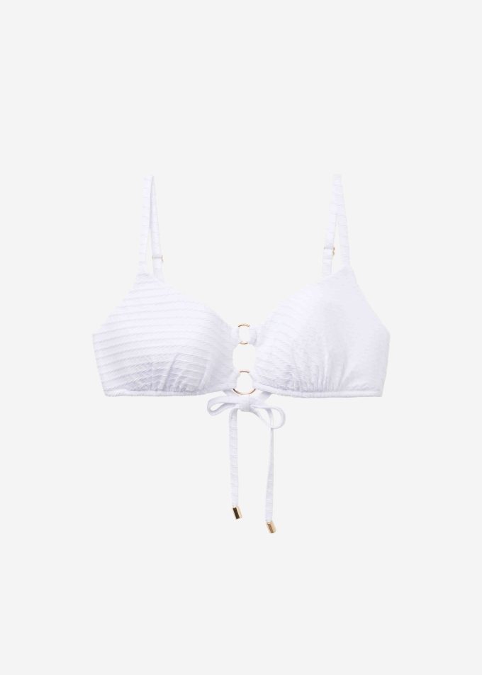 Brassiere Bikini Top White Waves Brassiere Bikini Top White Waves