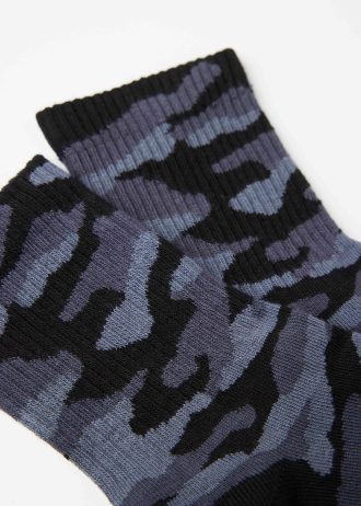 Camouflage-Patterned Short Sport Socks