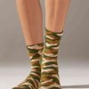 Camouflage-Patterned Short Sport Socks
