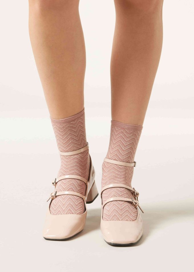 Chevron Stripe Short Socks