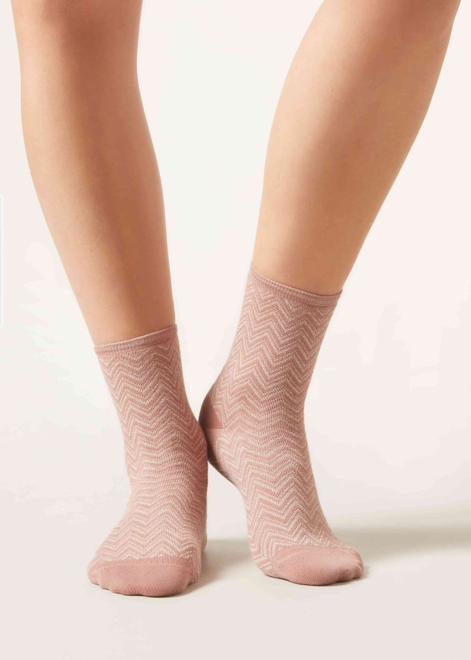 Chevron Stripe Short Socks