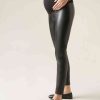 Coated-Effect Maternity Leggings
