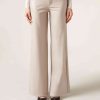 Coated-Effect Palazzo Trousers