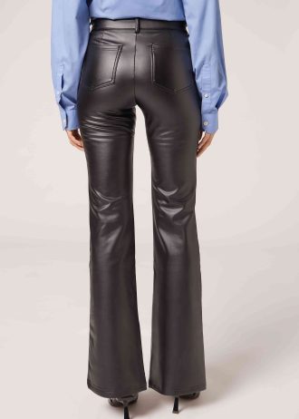 Coated Thermal Flare Leggings