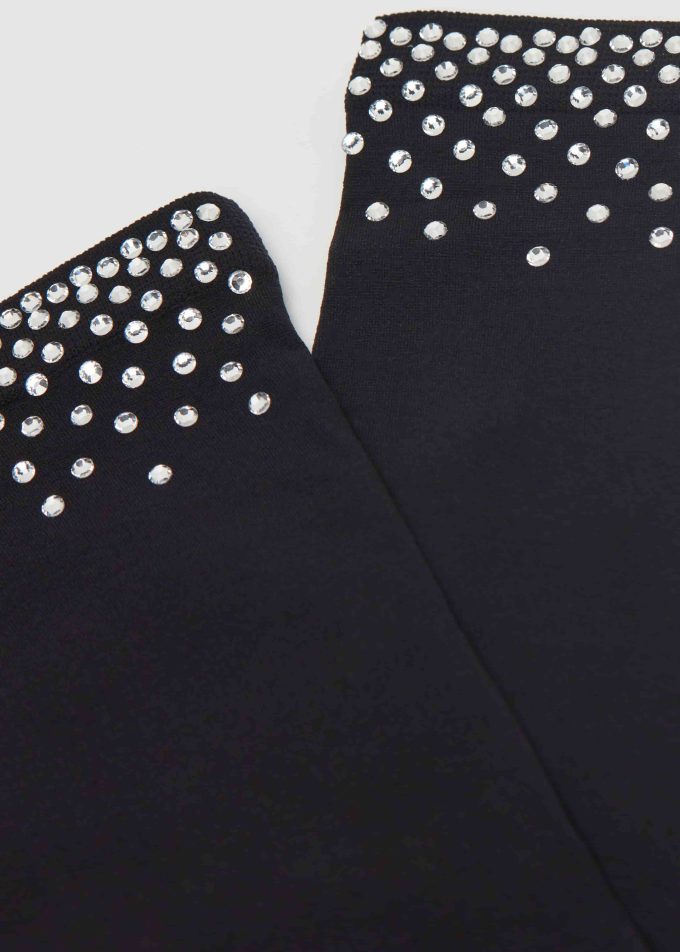 Diamanté Appliqué Opaque Socks Diamanté Appliqué Opaque Socks
