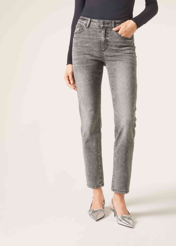 Diamanté Straight-Leg Jeans Diamanté Straight-Leg Jeans
