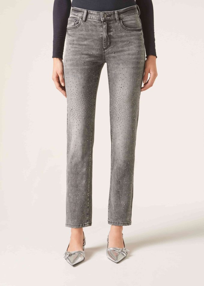 Diamanté Straight-Leg Jeans Diamanté Straight-Leg Jeans