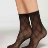 Eco Diamond Mesh Short Socks