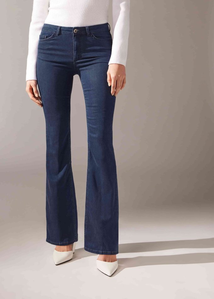 Eco Light Denim Flared Jeans