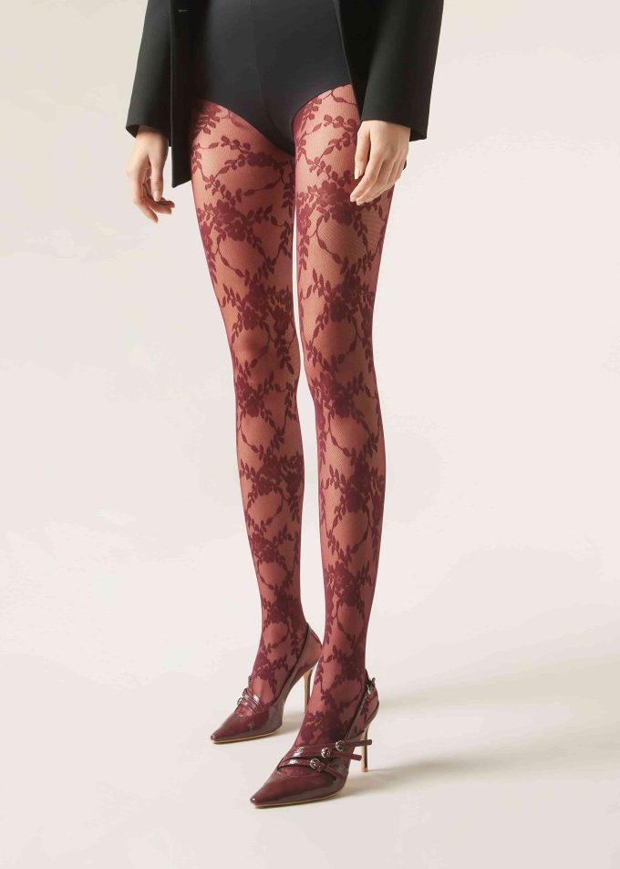 Floral Tulle Tights Floral Tulle Tights