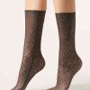Gathered Sheer Polka Dot Socks