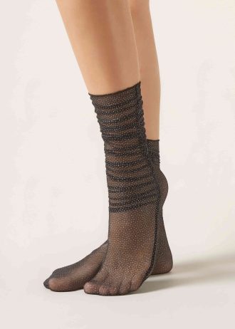 Gathered Sheer Socks