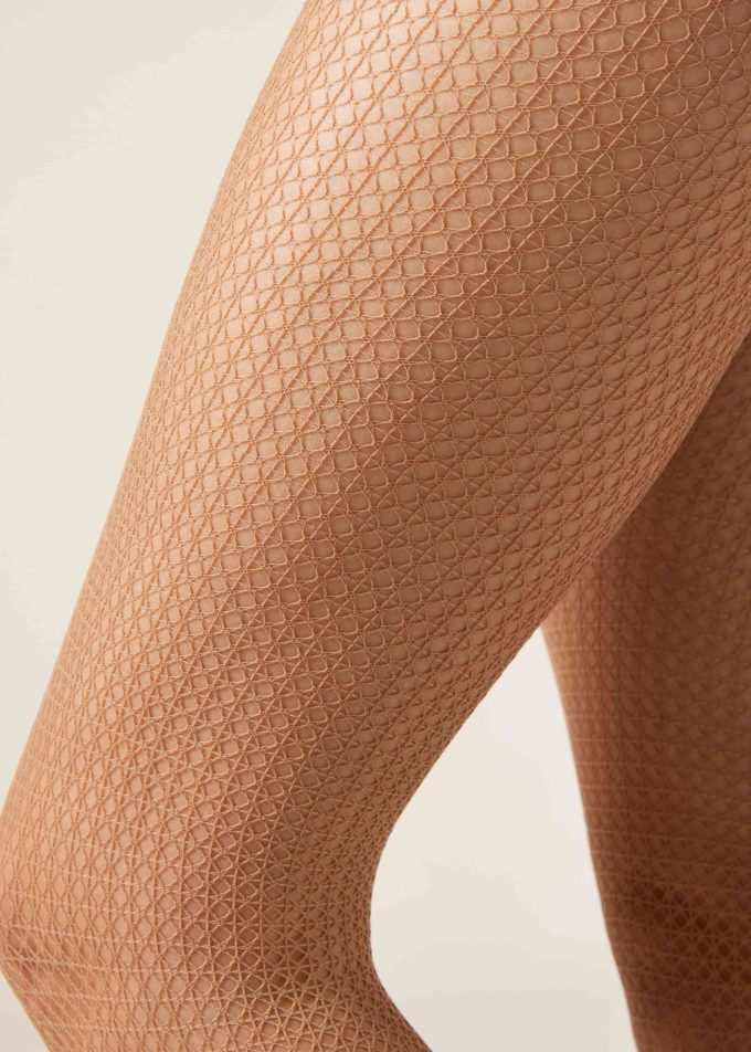 Geometric Fishnet Tights