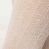 Girls’ Cashmere Tights with Cable Pattern