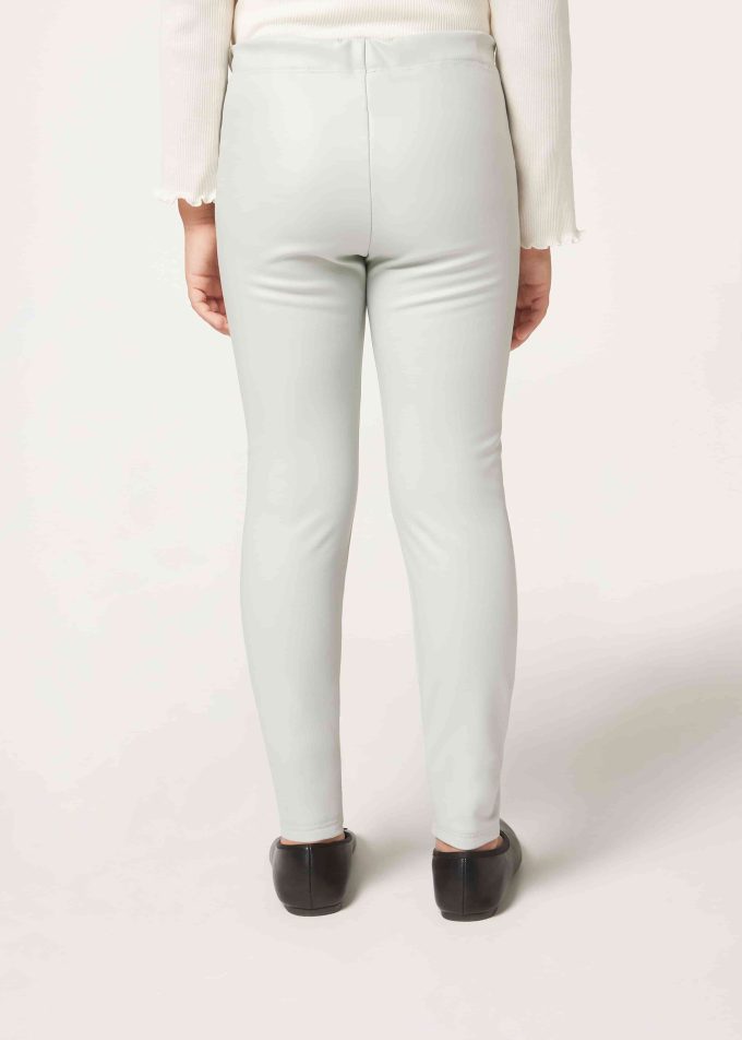 Girls’ Leather Effect Thermal Leggings