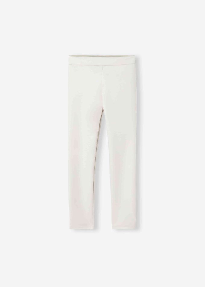 Girls’ Leather Effect Thermal Leggings