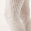 Girls Narrow Rib Cotton Tights