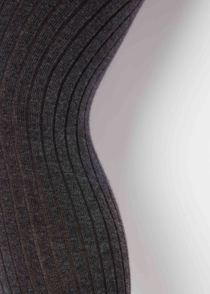 Girls Narrow Rib Cotton Tights