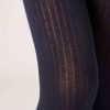 Girls Narrow Rib Cotton Tights