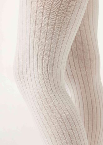 Girls Narrow Rib Cotton Tights