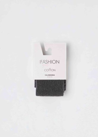 Girls Narrow Rib Cotton Tights