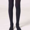Girls Narrow Rib Cotton Tights