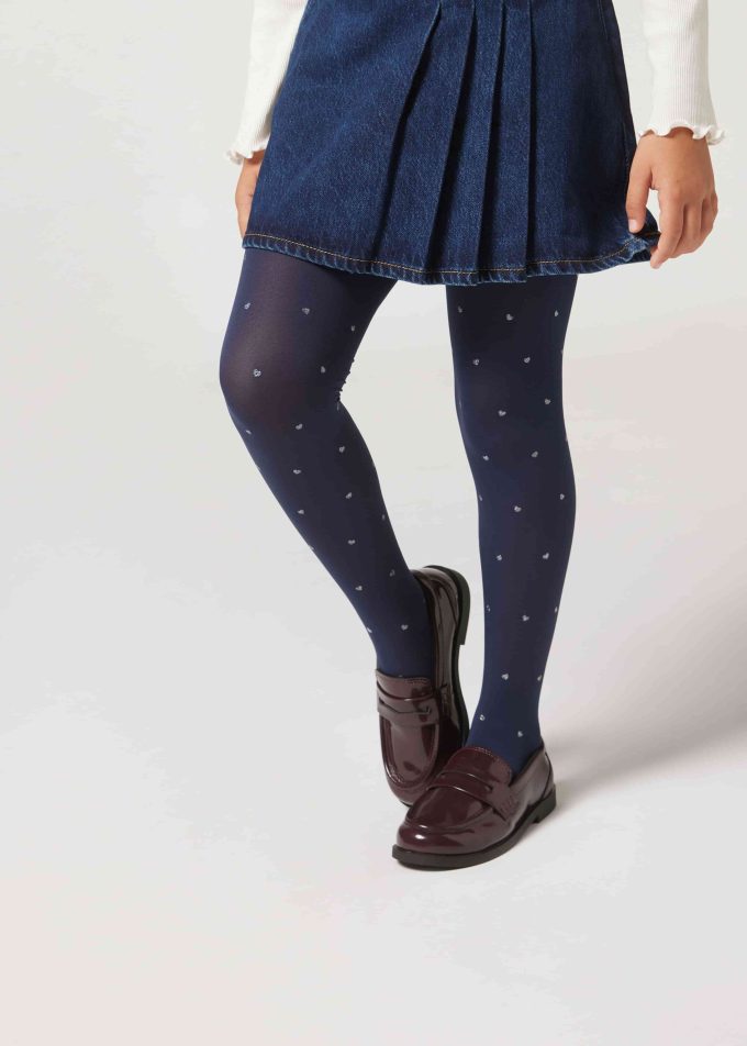 Girls’ Opaque Tights with Glitter