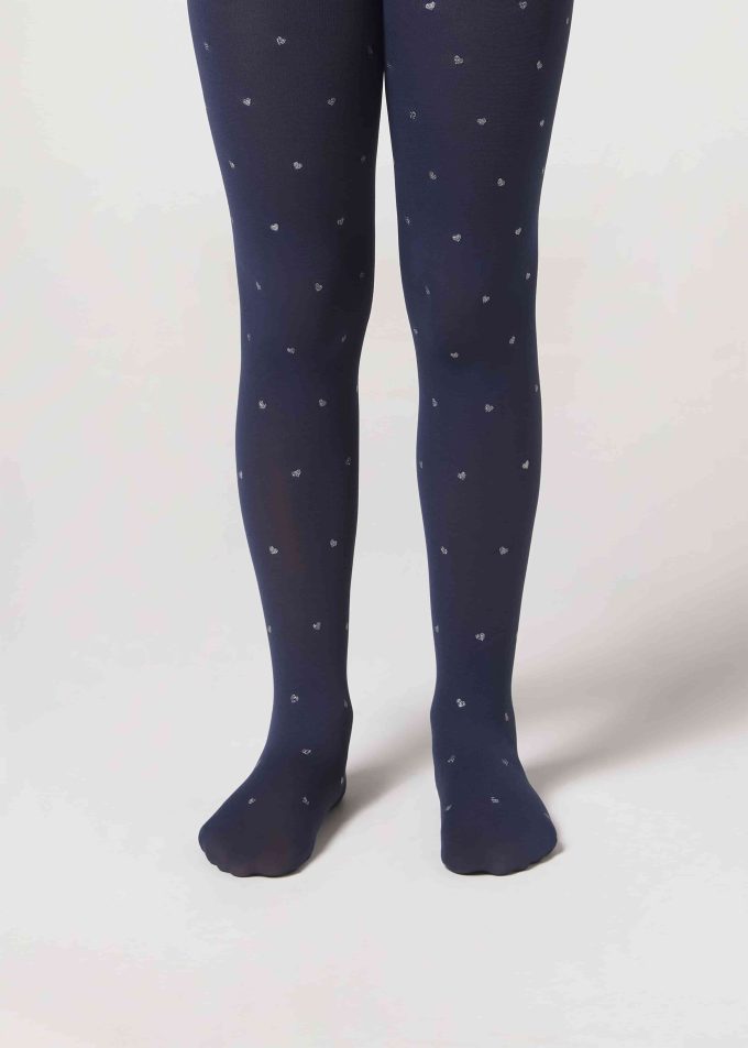 Girls’ Opaque Tights with Glitter