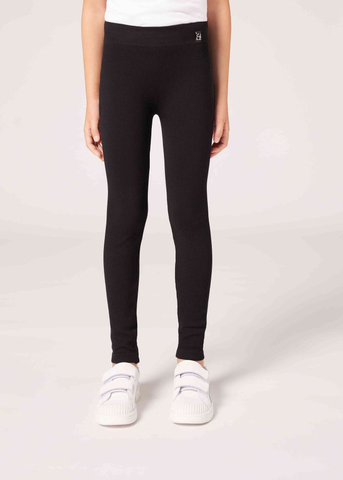 Girls’ Ribbed Leggings