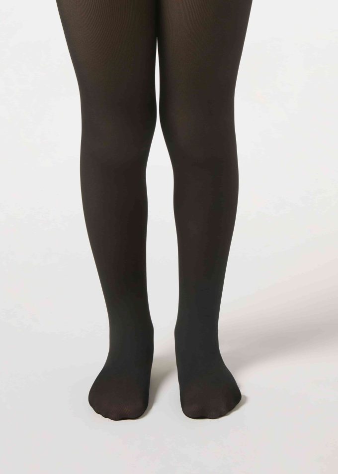 Girls’ Sheer-Effect Thermal Tights